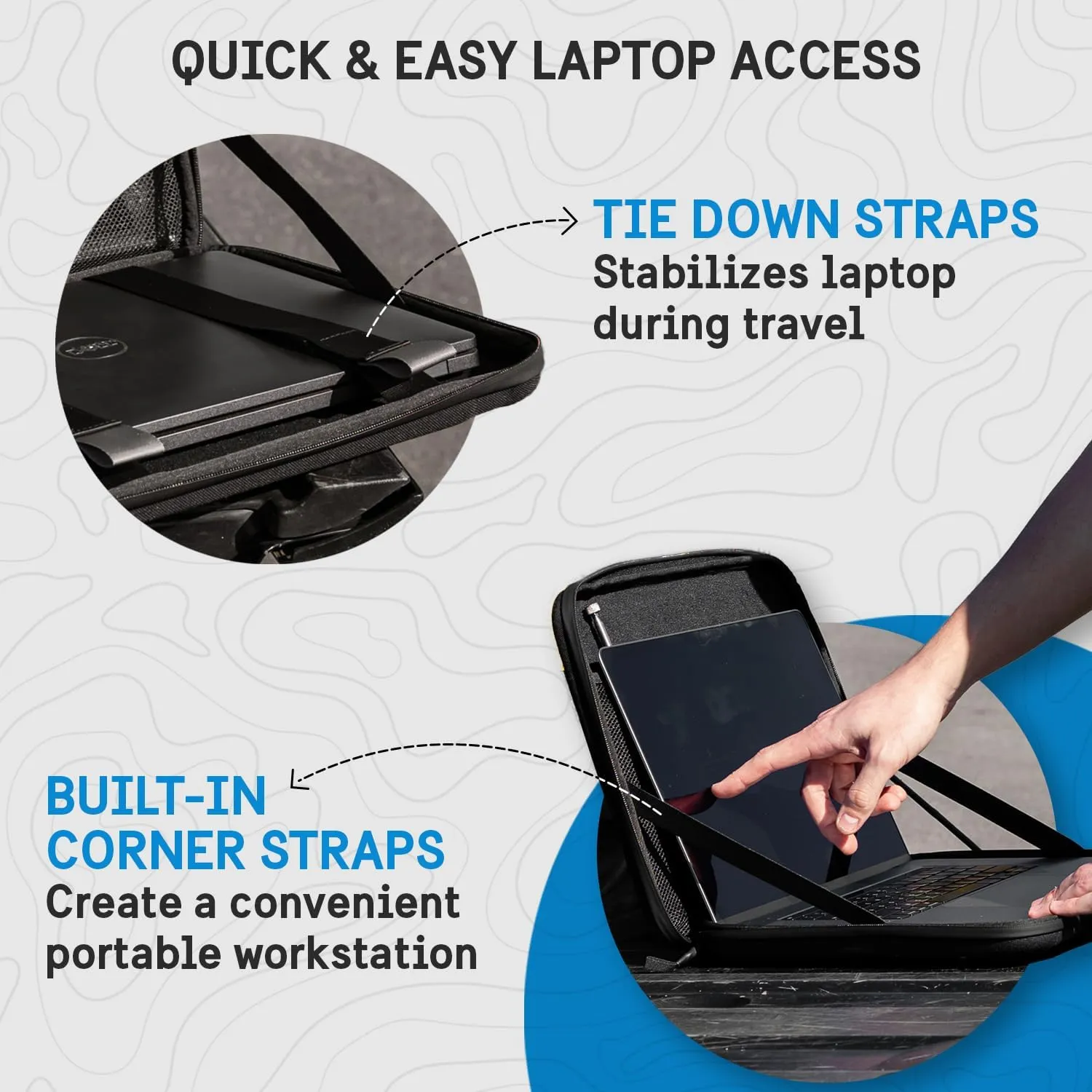 Pelican Adventurer - Laptop Bag/Case 14 Inch - [Elastic Carrying Handle] [Secure Zip Lock] Waterproof, Scratchproof and Heavy Duty Laptop Sleeve for All Laptops from 12 inches up to 14 inches - Black