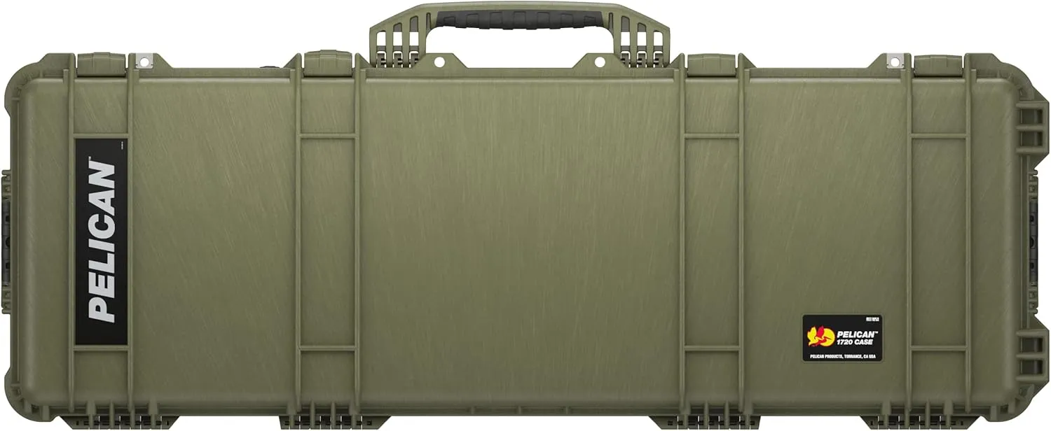 Pelican Protector 1720 Long Case - Multi-Purpose Hard Case with Foam - Tripod, Camera Equipment, Sportsmans Gun Case, Electronics Gear, and More (OD Green)