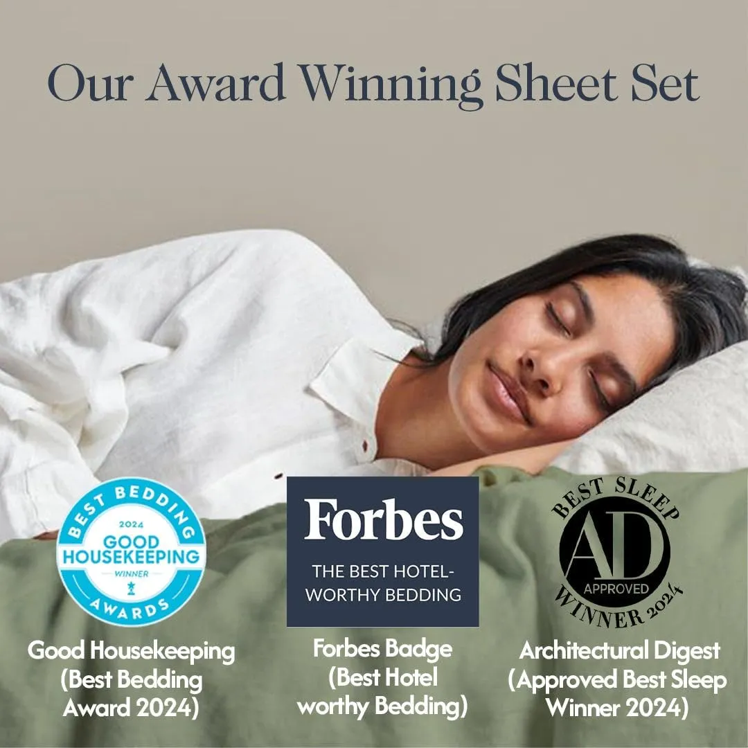 Percale Pillow Cases Standard Size - 100% Cotton Percale Pillowcases - Cool, Crisp, Breathable, Skin-Friendly Pillowcases, Envelope Closures, Z-Hem Stitch, Oeko-Tex Certified - Queen, Sage Green