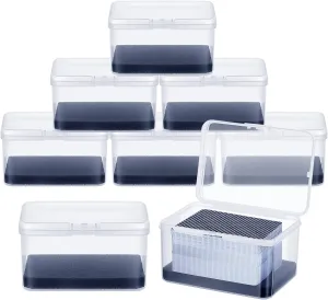 PerKoop 8 Pcs Plastic Card Case Boxes for 162 Pcs Game Cards 3 Decks of Playing Card Clear Plastic Holder Box Organizer for Travel Game, 4. 7 x 3. 3 x 2. 5 Inch, Cards Not Included