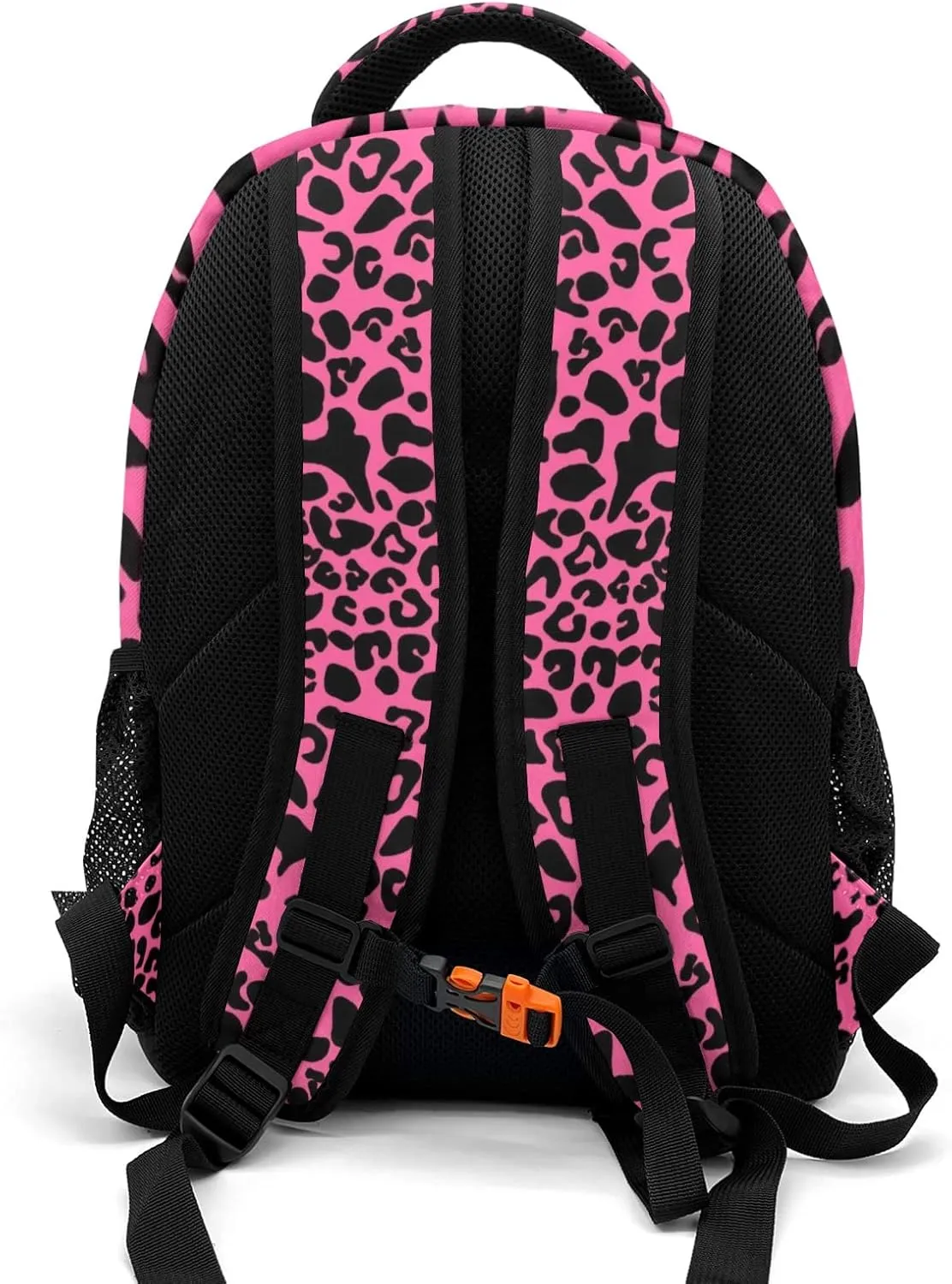 Personalized Cheerleader Backpack Multifunctional Waterproof Laptop Bag for Travel Gift Leopard-Print Pink Red Cheer