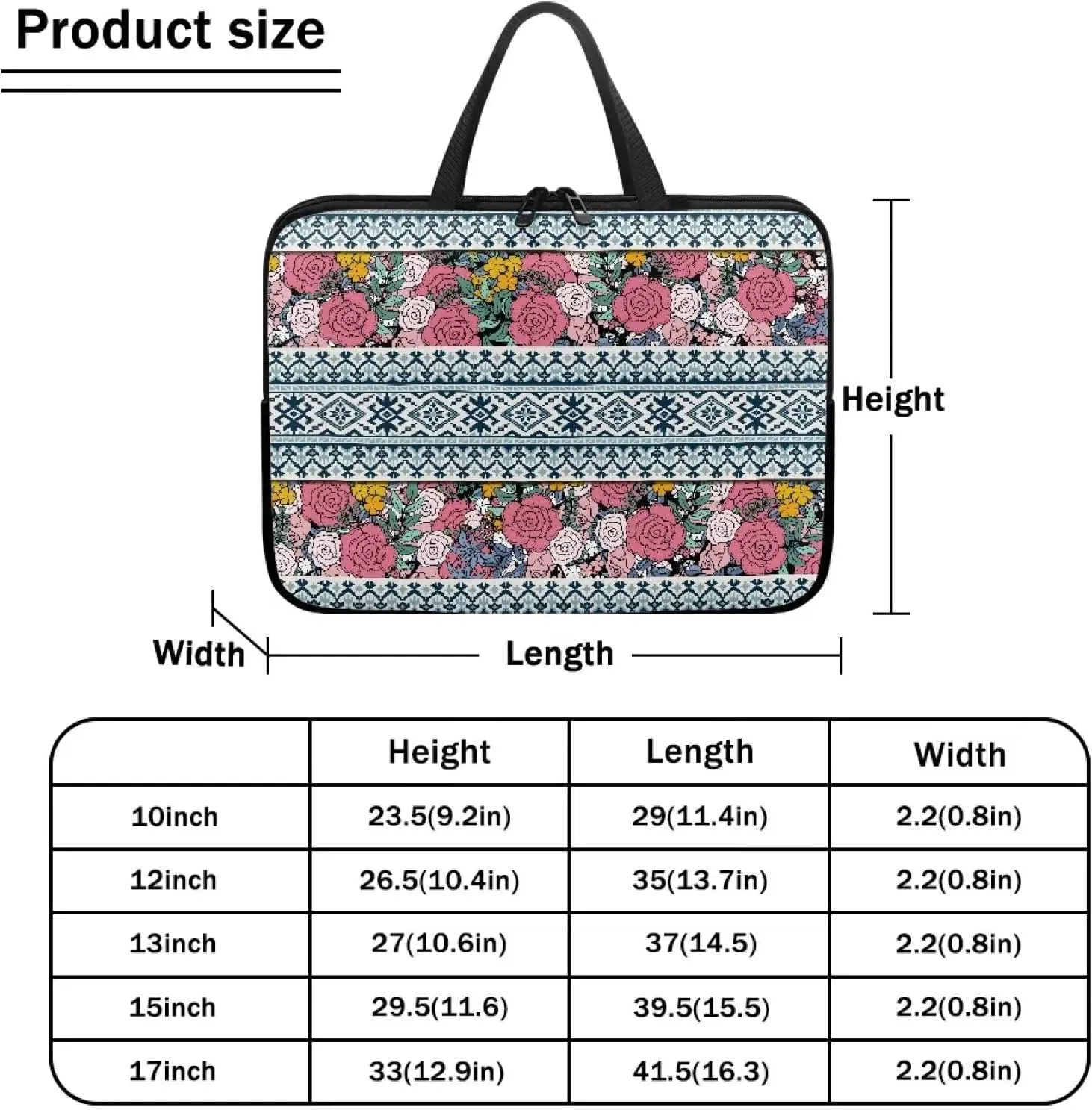 Personalized Laptop Case 15.6In Computer Bag,17inch Messenger Bag Briefcase Tote Bag with Laptop Compartment