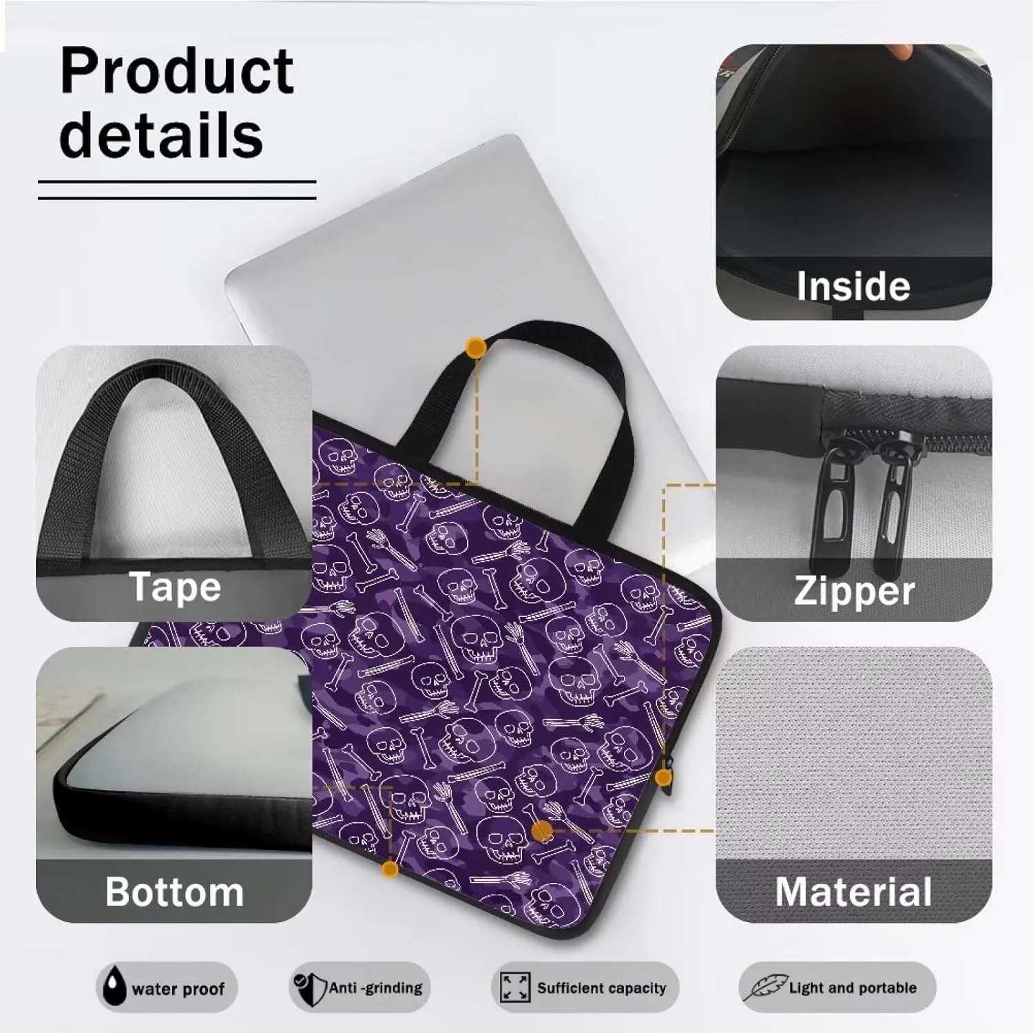 Personalized Laptop Case 15.6In Computer Bag,17inch Messenger Bag Briefcase Tote Bag with Laptop Compartment