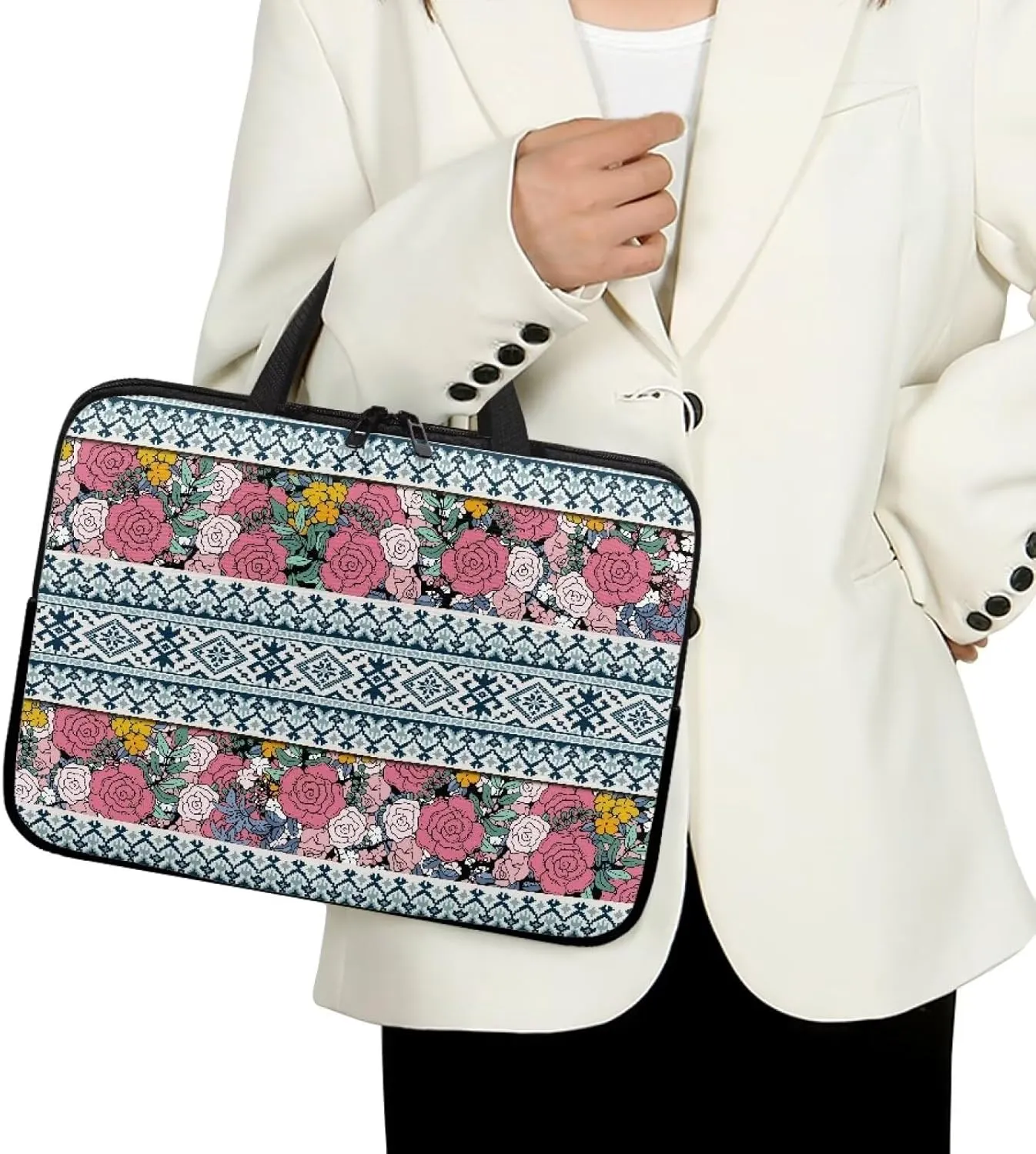 Personalized Laptop Case 15.6In Computer Bag,17inch Messenger Bag Briefcase Tote Bag with Laptop Compartment
