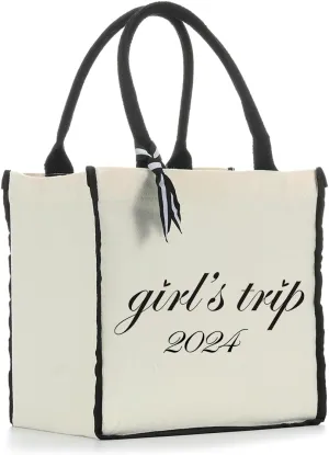 Personalized Tote for Women - Girls Weekend Cheaper Beach Canvas Bag, Funny Weekender for Girls Trip