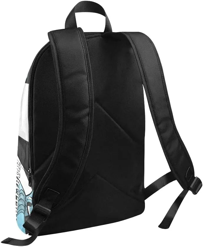 Personalized Volleyball Blue and White Black Backpack with Name Custom Travel Daypack Bag for Man Woman Gifts