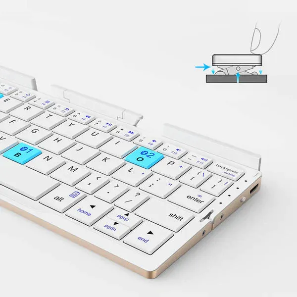 Phone Tablet Wireless Rechargeable Foldable Keyboard