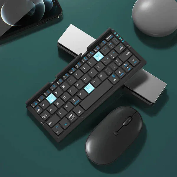 Phone Tablet Wireless Rechargeable Foldable Keyboard