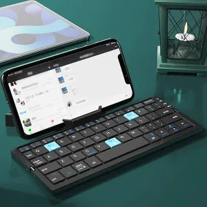 Phone Tablet Wireless Rechargeable Foldable Keyboard