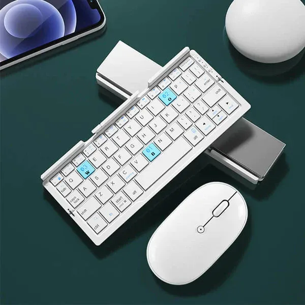 Phone Tablet Wireless Rechargeable Foldable Keyboard