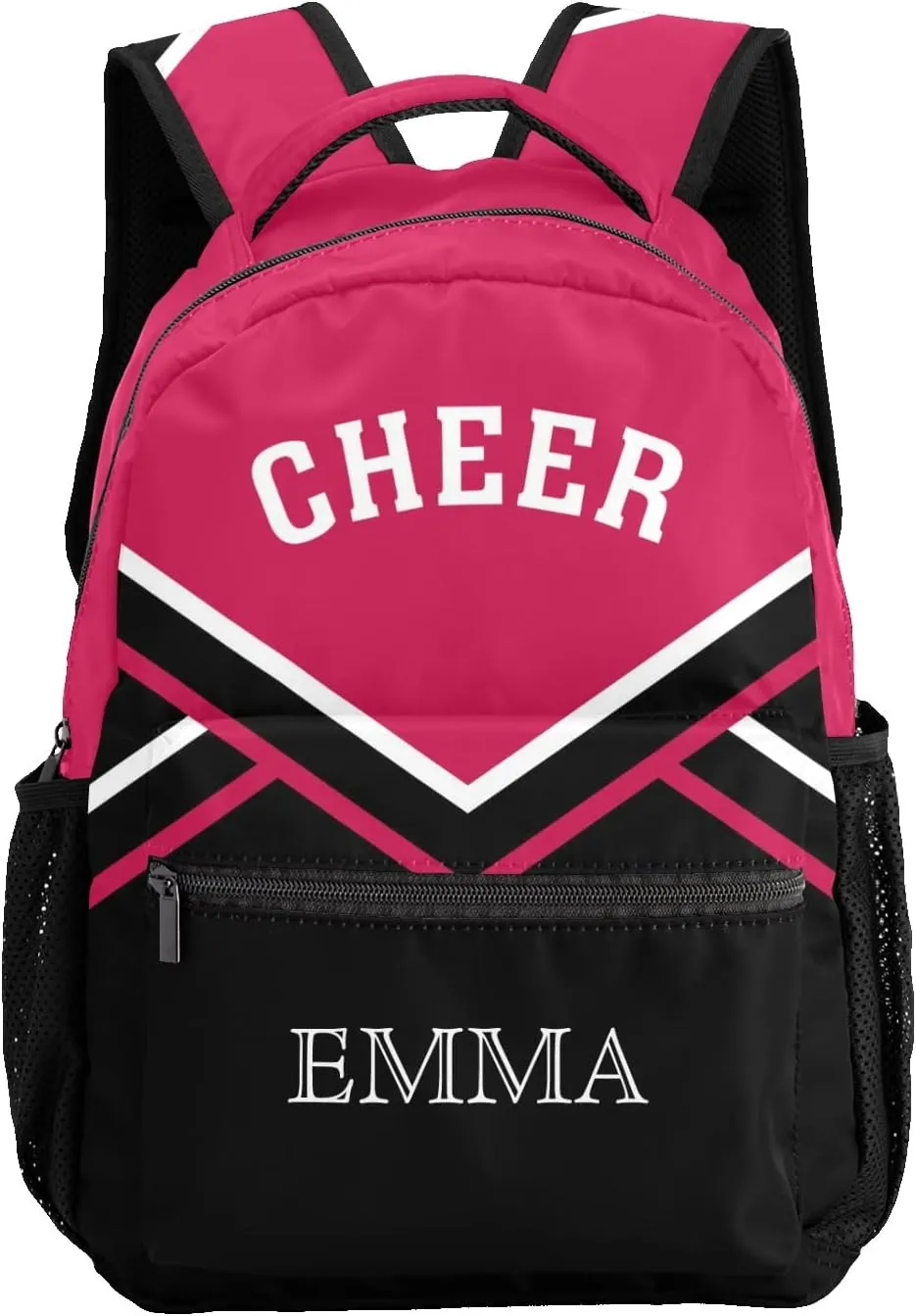 Pink Waterproof Cheer Cheerleaders Backpack Bookbag with Name for Birthday Holiday Gift
