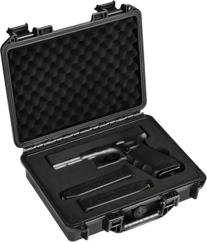 Pistol Case for Glock - TSA Approved Gun Case for Handgun for Glock G19/ G17/ G43/ G26/ G20/ G21/ G22/ G31/ G32/ G45 with Pre-Cut Foam, Waterproof & Shock Handgun Case for Transport & Storage