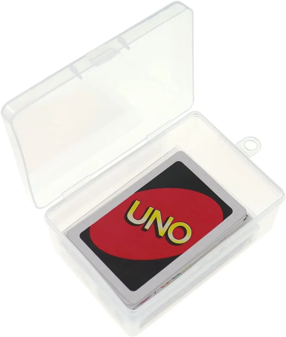 Plastic UNO Card Case Holder Designed for 112Pcs Classic Mattel UNO Card Game, High Capacity Playing Card Case Box Storage (NO Cards) (Set of 8)