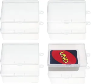Plastic UNO Card Case Holder Designed for 112Pcs Classic Mattel UNO Card Game, High Capacity Playing Card Case Box Storage (NO Cards) (Set of 8)