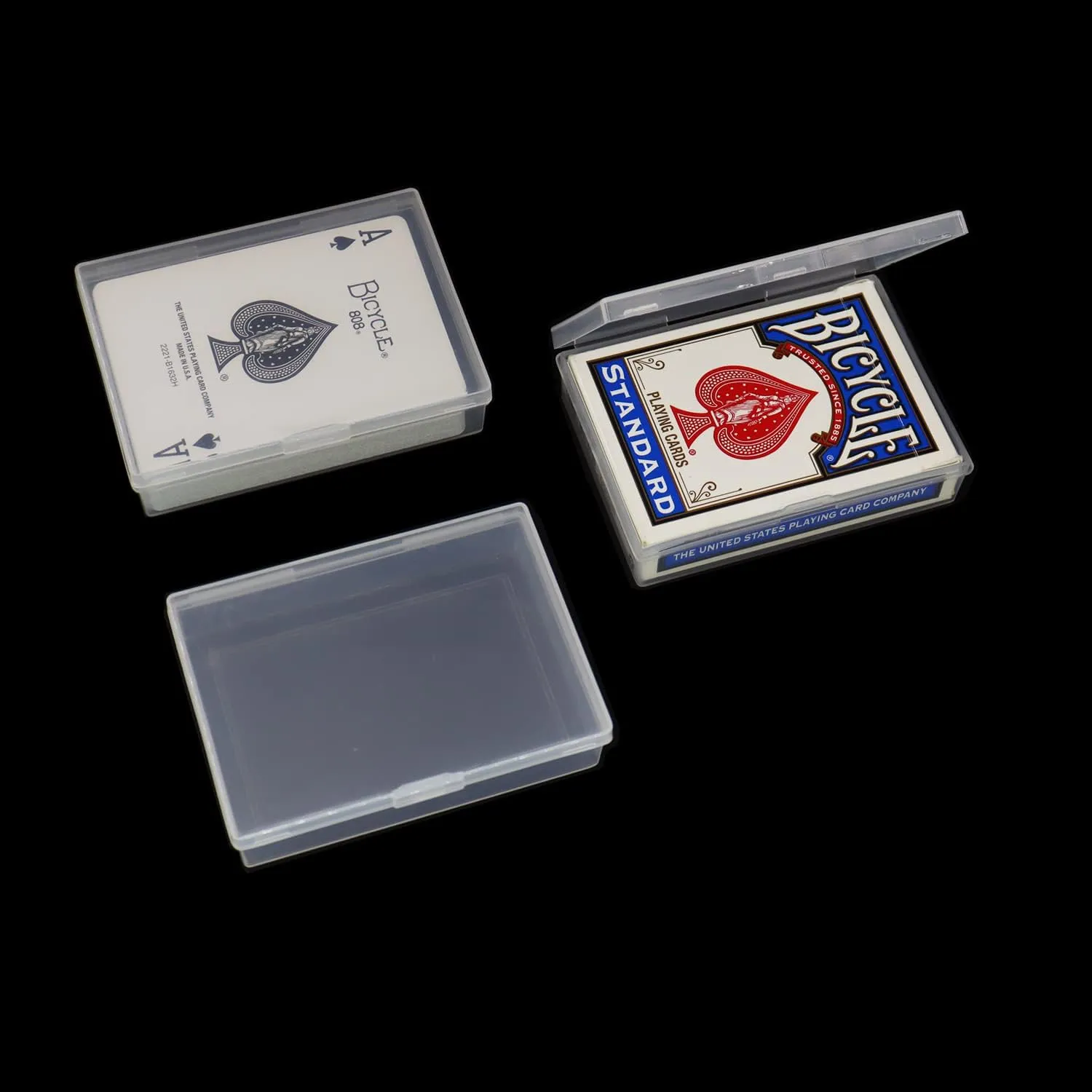 Playing Card Case 24PCS Card Deck Box Plastic Empty Gaming Card Holder Case, Internal Size is 3.6X2.6X0.8 Inch, Suitable for 3.5X2.5 Inch Poker Card(NO Cards)