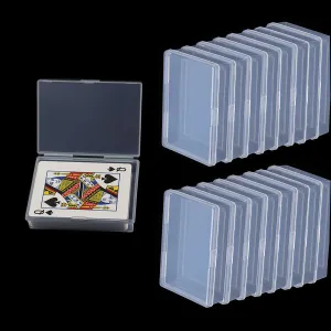 Playing Card Case 24PCS Card Deck Box Plastic Empty Gaming Card Holder Case, Internal Size is 3.6X2.6X0.8 Inch, Suitable for 3.5X2.5 Inch Poker Card(NO Cards)