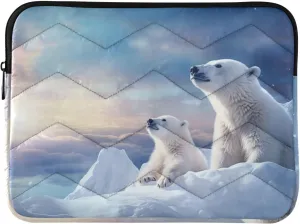 Polar Bear Laptop Sleeve Case Notebook Computer Cover Briefcase Tablet Laptop Bag for 13-14 inch