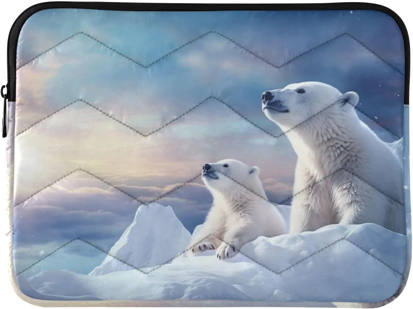 Polar Bear Laptop Sleeve Case Notebook Computer Cover Briefcase Tablet Laptop Bag for 13-14 inch
