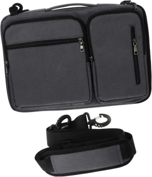 POPETPOP Business Laptop Bag Waterproof Shoulder Laptop Bag Detachable Strap Front Pockets Smooth Zipper Easy Access