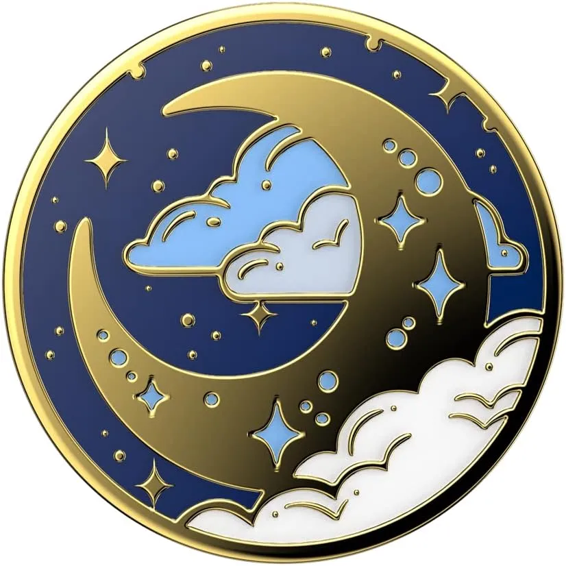 PopSockets ​​​​ Phone Grip with Expanding Kickstand, for Phone - Enamel Fly Me To The Moon