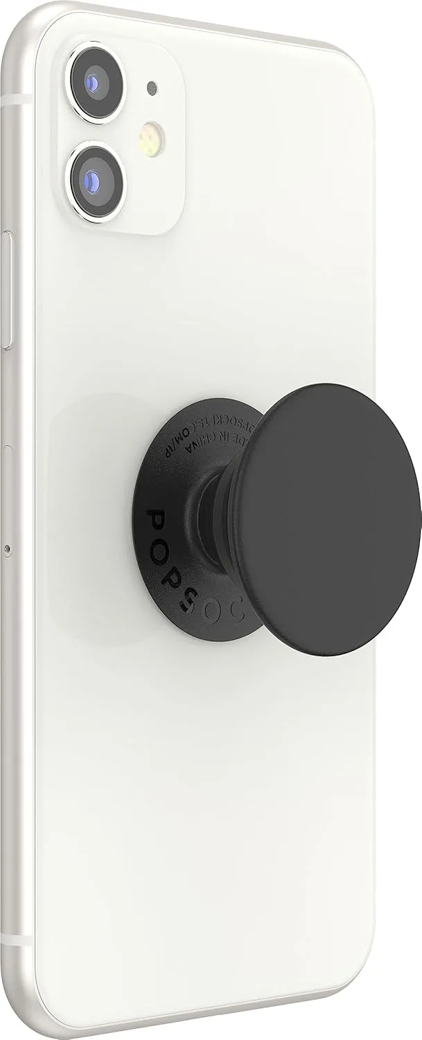 PopSockets: PopGrip with Swappable Top for Phones and Tablets - Black