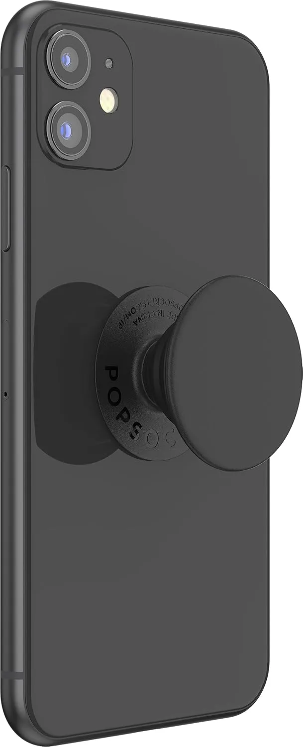PopSockets: PopGrip with Swappable Top for Phones and Tablets - Black