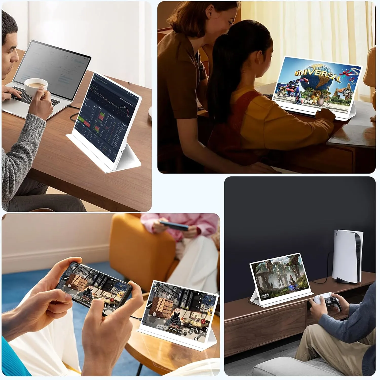 Portable Monitor for Laptop 15.6 Inch 1080P, USB/HDMI Computer Monitor, Gaming Travel Laptop Screen Extender Monitor Portable for PC/Mac/Phone/PS5/PS4/Xbox/Switch, IPS HDR Display with Smart Cover