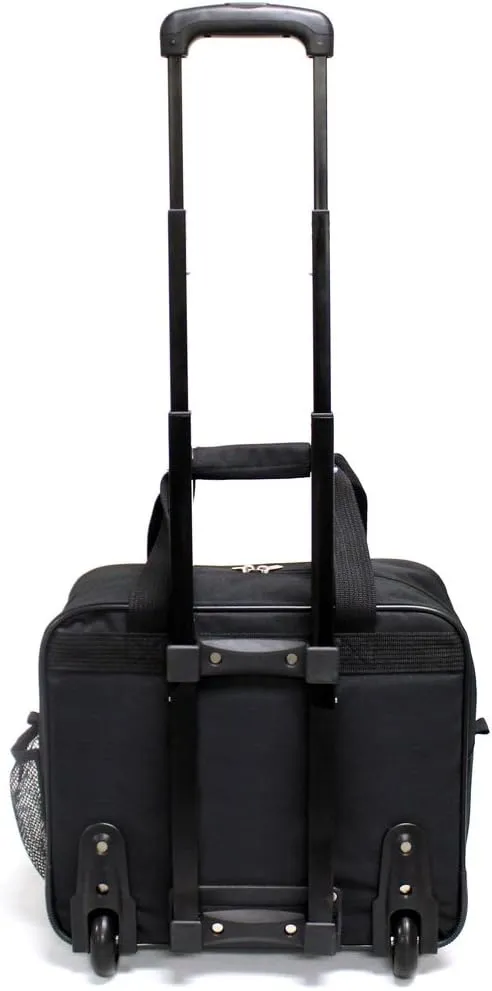 Preferred Nation Rolling Laptop Computer Case Wheeled Trolley Bag Fits 15.4" Laptop | TSA Approved Carry On, Locking Handles Skate Wheels. Black