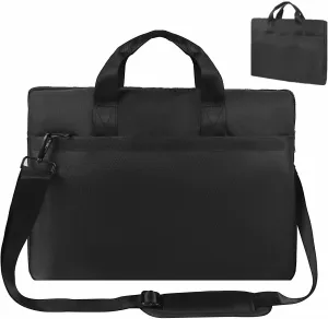 Premium Black,17.3-18.4 Inch Laptop Briefcase with Cross-Body Shoulder, DVD Player bag,Painting board bag，Laptop case Fits Dell, HP, ASUS,MacBook Pro, 2-layer Design,Durable,LIGHTWEIGHT