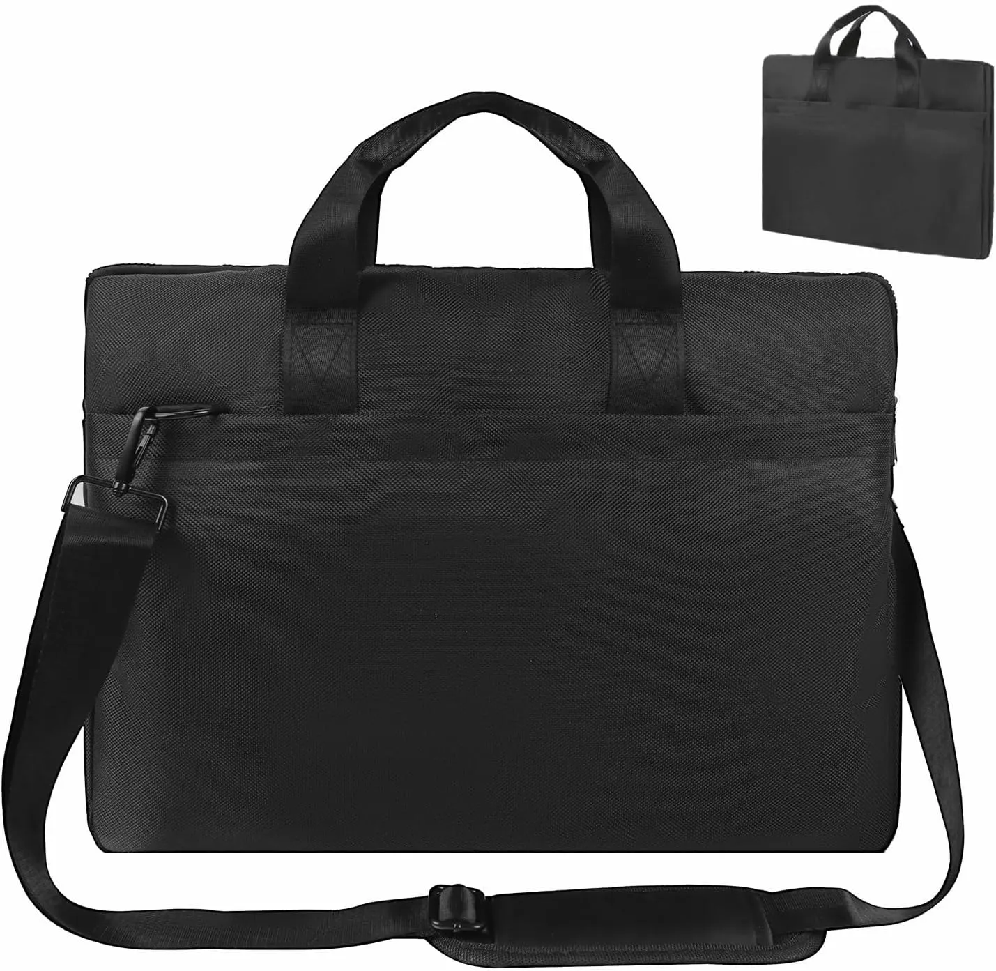 Premium Black,17.3-18.4 Inch Laptop Briefcase with Cross-Body Shoulder, DVD Player bag,Painting board bag，Laptop case Fits Dell, HP, ASUS,MacBook Pro, 2-layer Design,Durable,LIGHTWEIGHT