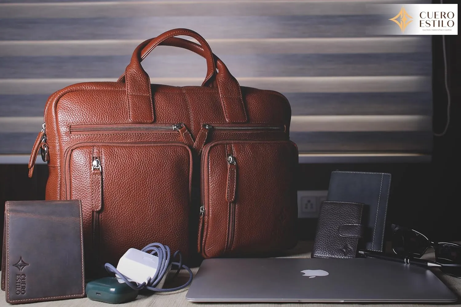 Premium Leather Laptop Bag - Handcrafted Floater Leather, Durable, Stylish.