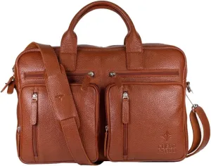 Premium Leather Laptop Bag - Handcrafted Floater Leather, Durable, Stylish.