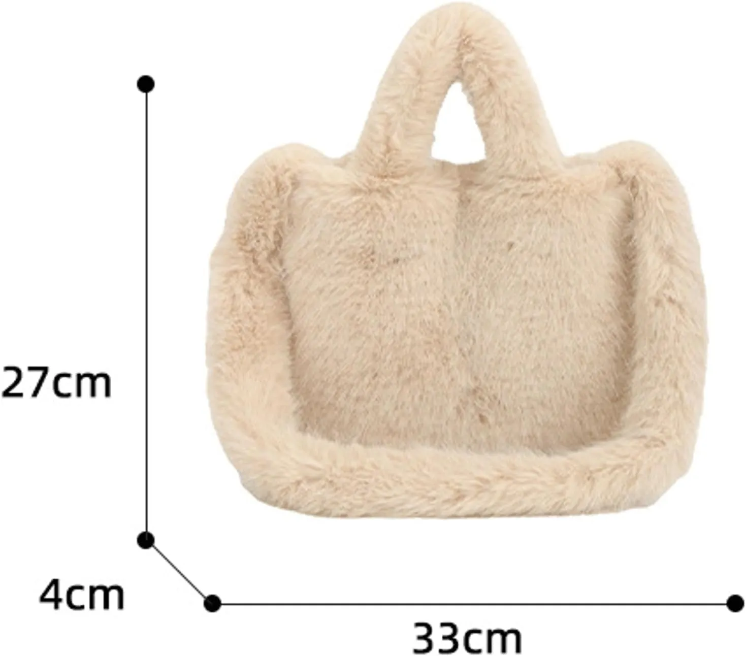Premium Plush Teddy Tote Bag Women 2024 Fall Winter Large Capacity Lamb Wool Shoulder Handbag Cozy Fuzzy Tote Bag