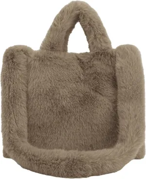 Premium Plush Teddy Tote Bag Women 2024 Fall Winter Large Capacity Lamb Wool Shoulder Handbag Cozy Fuzzy Tote Bag