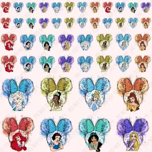 Princess Mouse Ears Element Sheet UV DTF