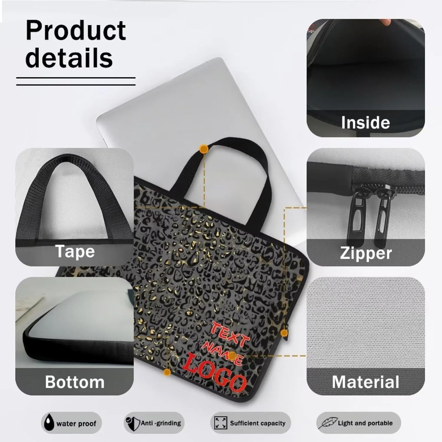 Print Pattern Laptop Bag Laptop Case, Laptop Sleeve, Laptop Cover,Laptop Sleeve Bag, Men Women Gifts