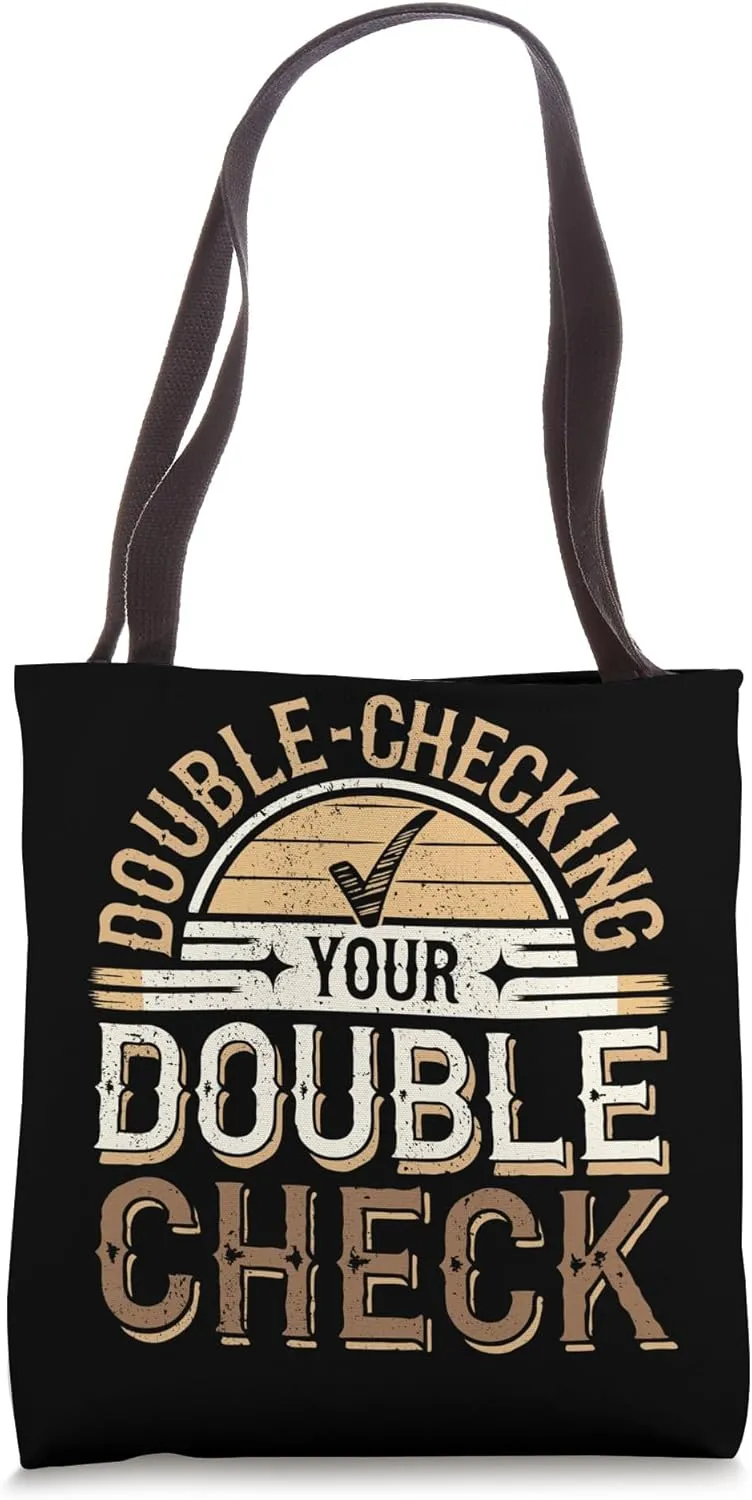 Private Investigator Double Check Funny Investigator Tote Bag
