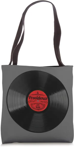 Providence Retro Aesthetic Vinyl Record Hipster Providence Tote Bag