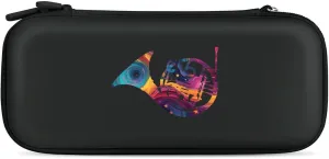 Psychedelic French Horn Colorful Portable Protective Shell Compatible with Switch Case Wristlet Travel Bag with 15 Game Cartridges