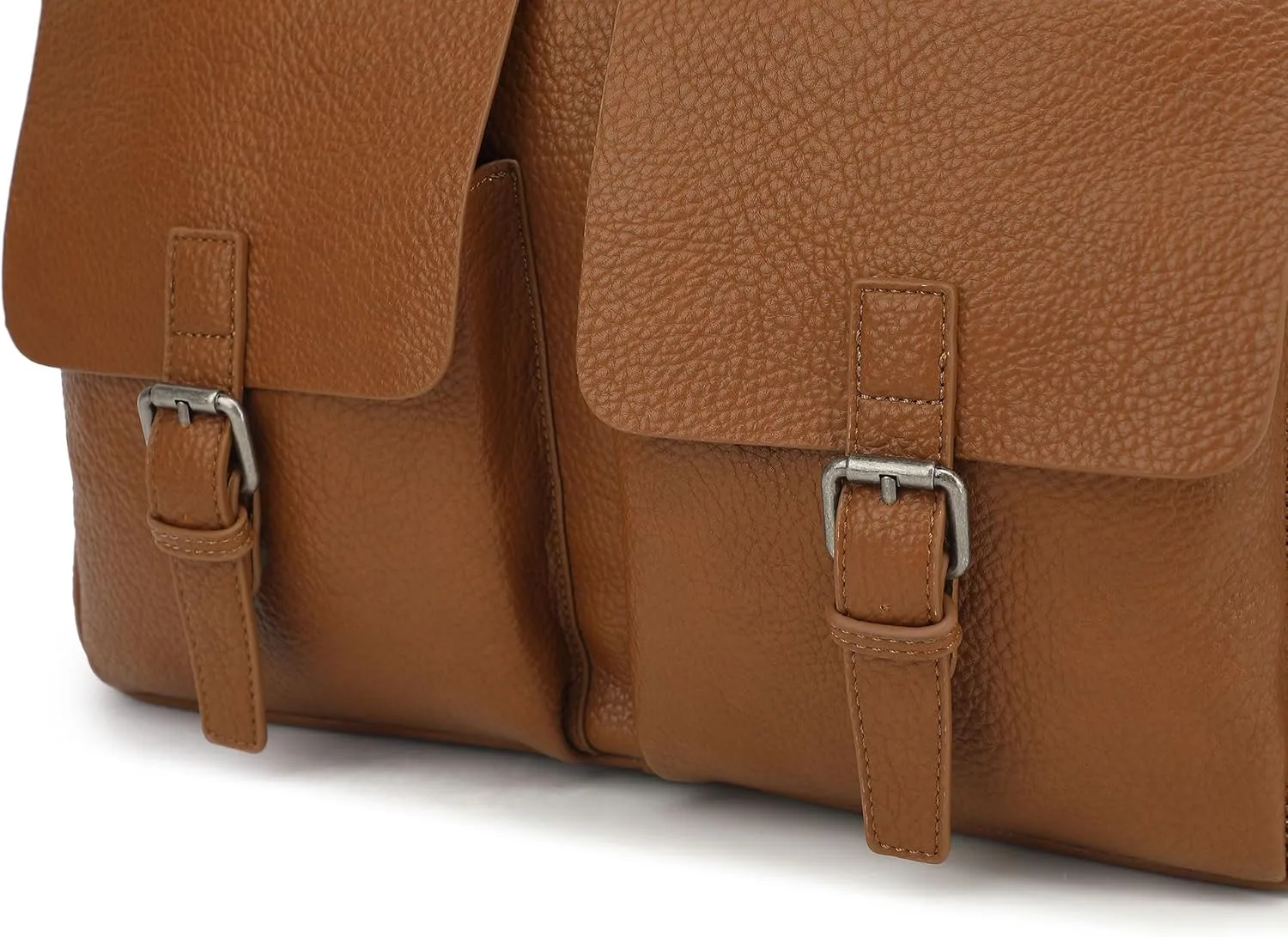 PU Leather Laptop Briefcase, Multi-Functional, Water Repellent, For 15.6 inch Laptops (Coffee PU)