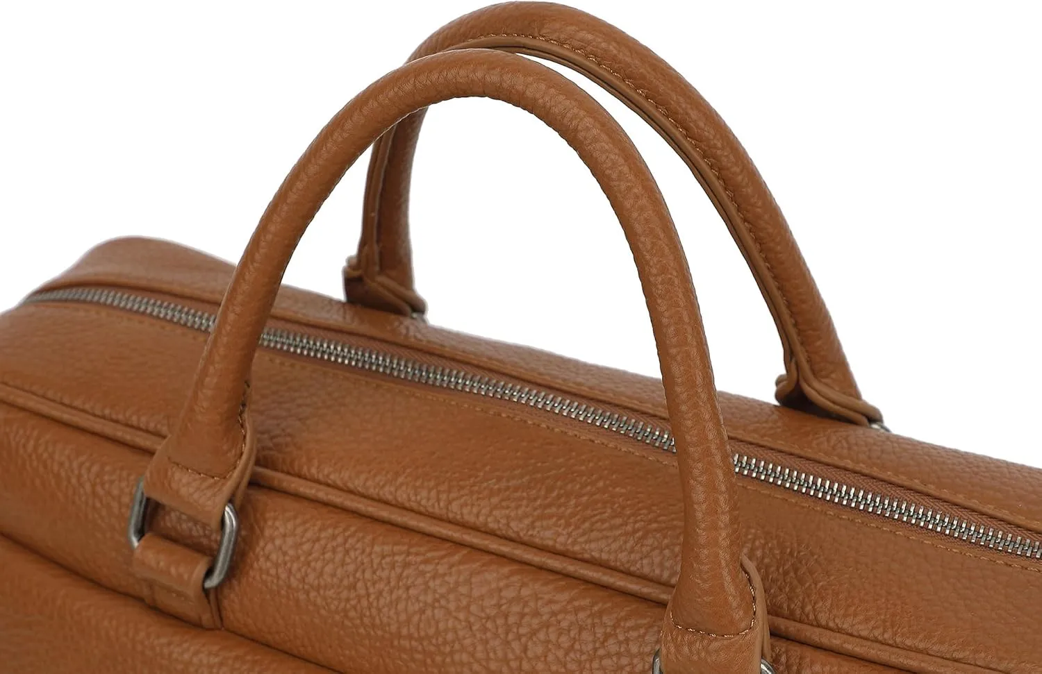 PU Leather Laptop Briefcase, Multi-Functional, Water Repellent, For 15.6 inch Laptops (Coffee PU)