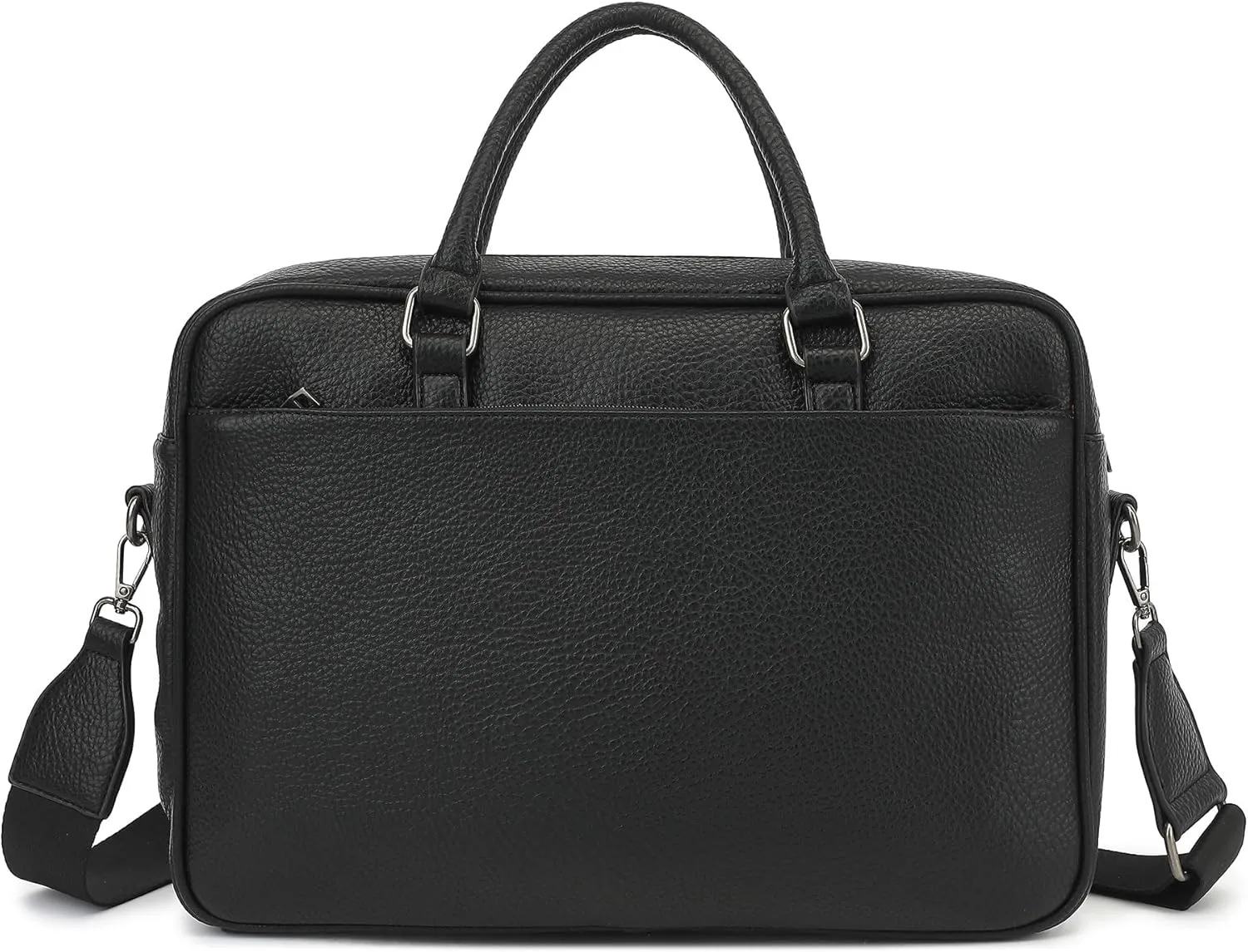 PU Leather Laptop Briefcase, Water Repellent, Multi-Functional, Laptop Shoulder Bag For laptop up to 15.6 inch (Black PU)