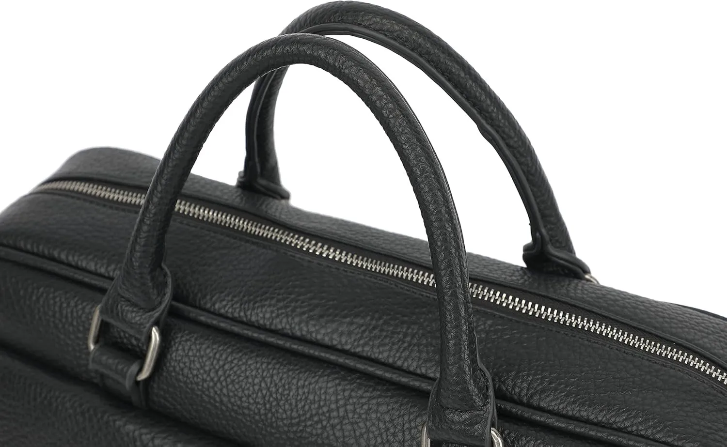 PU Leather Laptop Briefcase, Water Repellent, Multi-Functional, Laptop Shoulder Bag For laptop up to 15.6 inch (Black PU)