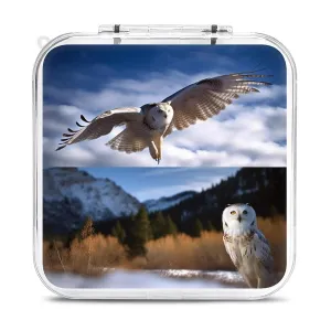 QMNBTES Animals And Landscapes Switch Game Case Switch Game Holder Cartridge Case Storage 12 Games & 2 Micro Sd Card Slots, Travel Carry Cases, Portable Games Card Storage, Hard Shell, Buckle Closure