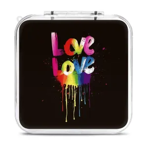QMNBTES Love Is Love Switch Game Case Switch Game Holder Cartridge Case Storage 12 Games & 2 Micro Sd Card Slots, Travel Carry Cases, Portable Games Card Storage, Hard Shell, Buckle Closure