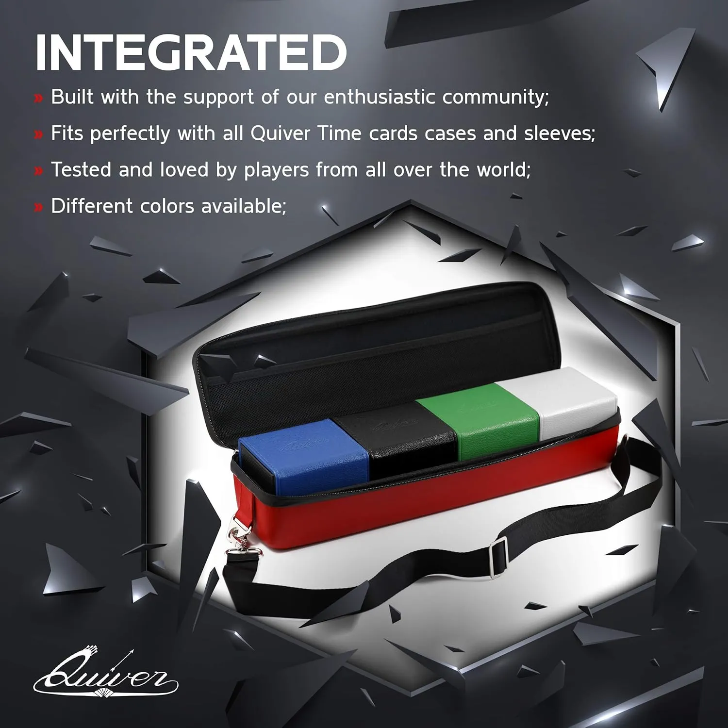 Quiver Time Blue Citadel Deck Block for Magic: the Gathering Cards - 100  TCG Card Deckbox, Commander MTG Deck Box for Cards, Dice & Tokens, Custom Divider, Magnetic Closure