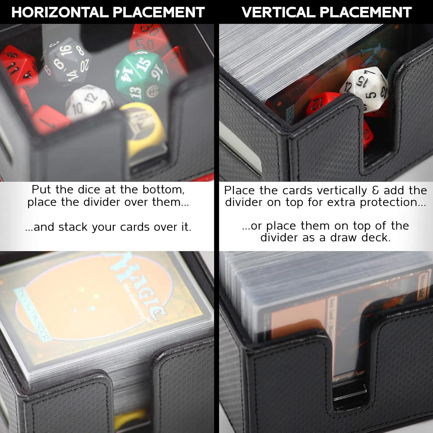 Quiver Time Blue Citadel Deck Block for Magic: the Gathering Cards - 100  TCG Card Deckbox, Commander MTG Deck Box for Cards, Dice & Tokens, Custom Divider, Magnetic Closure