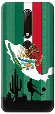 R2994 Mexico Football Soccer Map Flag Case Cover for Nokia 6.1, Nokia 6 2018