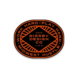 RDCO. Work Hard Play Hard Sticker