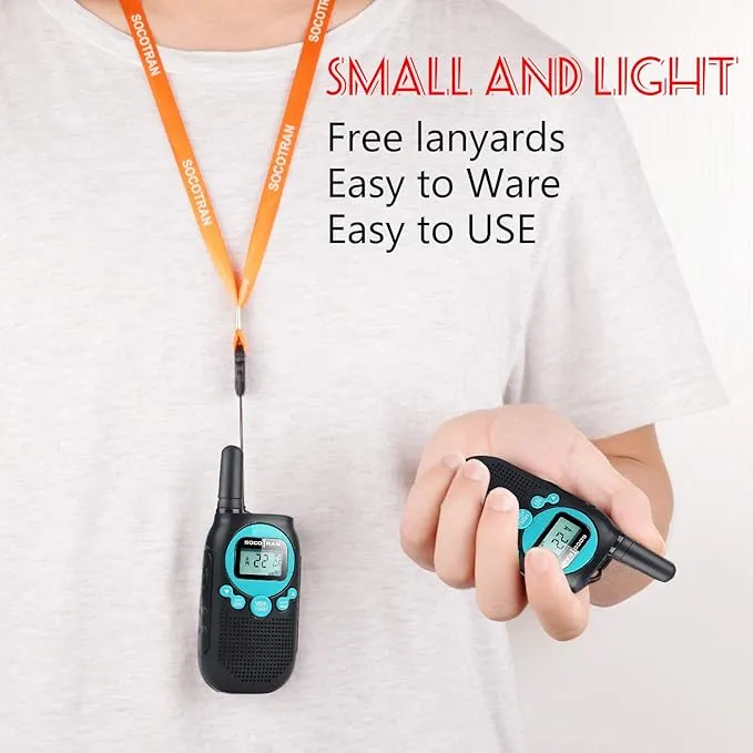 Rechargeable Walkie Talkies for Adults 5 Mile Long Range Boys Walkie-talkies 2 Pack 22CH 0.5W License Free FRS Two Way Radio with Flashlight Easy to Use for Family Camping Trip